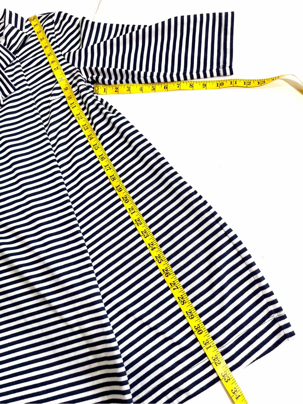 Vineyard Vines Navy White Striped Cotton Mini Tunic Dress Size Large Knit - Picture 12 of 12